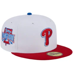 Men's Philadelphia Phillies New Era White/Red Undervisor 59FIFTY Fitted Hat