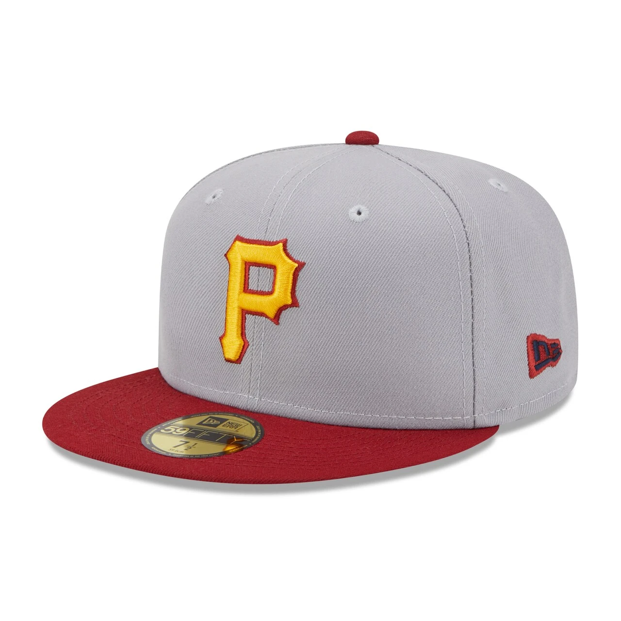 Men's Pittsburgh Pirates New Era Gray/Red 76th World Series Navy Undervisor 59FIFTY Fitted Hat 3 Men's Pittsburgh Pirates New Era Gray/Red 76th World Series Navy Undervisor 59FIFTY Fitted Hat - Image 3