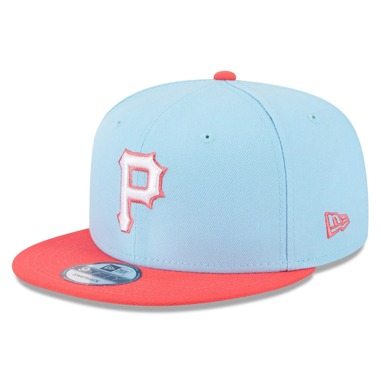 Men's Pittsburgh Pirates New Era Light Blue/Red Spring Basic Two-Tone 9FIFTY Snapback Hat 1 Men's Pittsburgh Pirates New Era Light Blue/Red Spring Basic Two-Tone 9FIFTY Snapback Hat