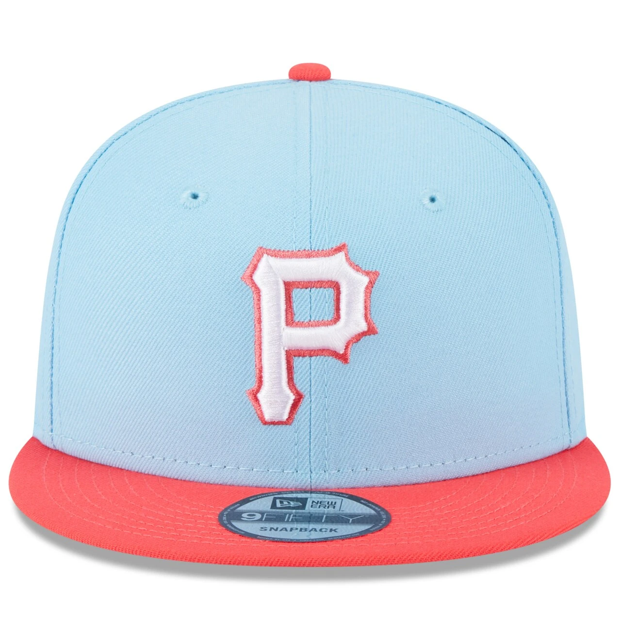 Men's Pittsburgh Pirates New Era Light Blue/Red Spring Basic Two-Tone 9FIFTY Snapback Hat 2 Men's Pittsburgh Pirates New Era Light Blue/Red Spring Basic Two-Tone 9FIFTY Snapback Hat - Image 2