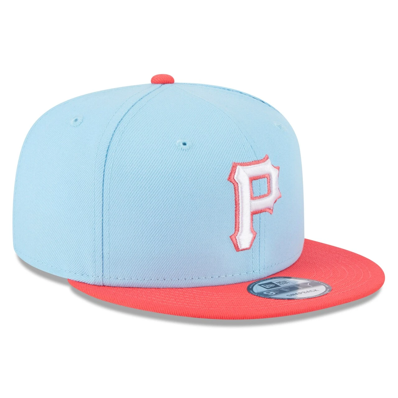 Men's Pittsburgh Pirates New Era Light Blue/Red Spring Basic Two-Tone 9FIFTY Snapback Hat 3 Men's Pittsburgh Pirates New Era Light Blue/Red Spring Basic Two-Tone 9FIFTY Snapback Hat - Image 3