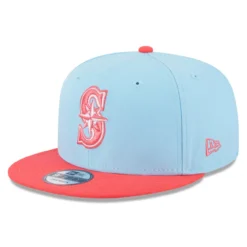 Men's Seattle Mariners New Era Light Blue/Red Spring Basic Two-Tone 9FIFTY Snapback Hat