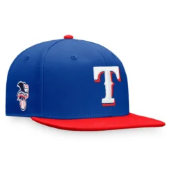 Men's Texas Rangers Fanatics Branded Royal/Red Fundamental Two-Tone Snapback Hat