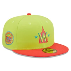 Men's Washington Nationals New Era Green/Red 2008 Inaugural Season Cyber Highlighter 59FIFTY Fitted Hat