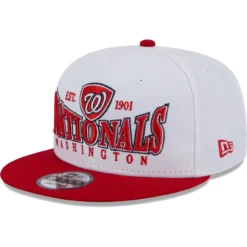 Men's Washington Nationals New Era White/Red Crest 9FIFTY Snapback Hat