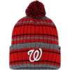 Men's Washington Nationals '47 Gray/Red Rexford Cuffed Knit Hat With Pom