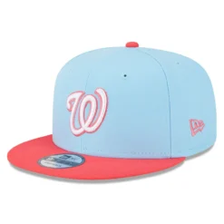 Men's Washington Nationals New Era Light Blue/Red Spring Basic Two-Tone 9FIFTY Snapback Hat