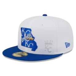 Men's Kansas City Royals New Era White/Royal State 59FIFTY Fitted Hat