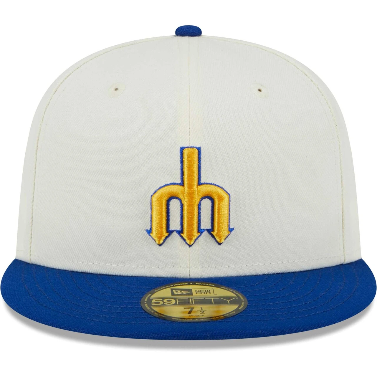 Men's Seattle Mariners New Era Stone/Royal Retro 59FIFTY Fitted Hat 2 Men's Seattle Mariners New Era Stone/Royal Retro 59FIFTY Fitted Hat - Image 2