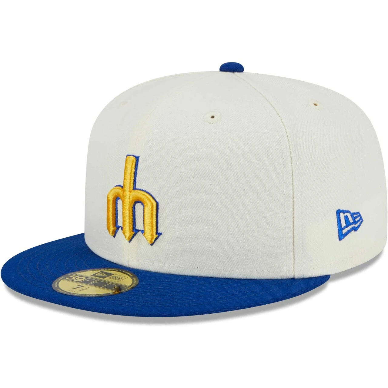 Men's Seattle Mariners New Era Stone/Royal Retro 59FIFTY Fitted Hat 3 Men's Seattle Mariners New Era Stone/Royal Retro 59FIFTY Fitted Hat - Image 3