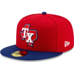 Men's Texas Rangers New Era Red/Royal 50th Anniversary Authentic Collection On-Field 59FIFTY Fitted Hat -BaseballCap Hub Store royal texas rangers 50th anniversary authentic collection on field 59fifty fitted hat pi4742000 altimages ff 4742904 1940f486ecf0c8b7dcb7alt3 full