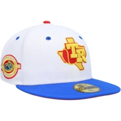 Men's Texas Rangers New Era White/Royal Cherry Lolli 59FIFTY Fitted Hat