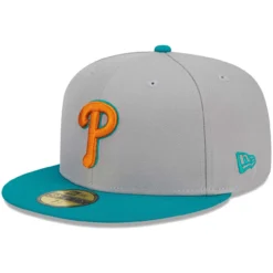Men's Philadelphia Phillies New Era Gray/Teal 59FIFTY Fitted Hat -BaseballCap Hub Store teal philadelphia phillies 59fifty fitted hat ss5 p 200013135pv 3u mrdhecgsgexiw0utpwkov efzymmmszphvdwcep3ze