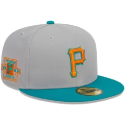 Men's Pittsburgh Pirates New Era Gray/Teal 59FIFTY Fitted Hat