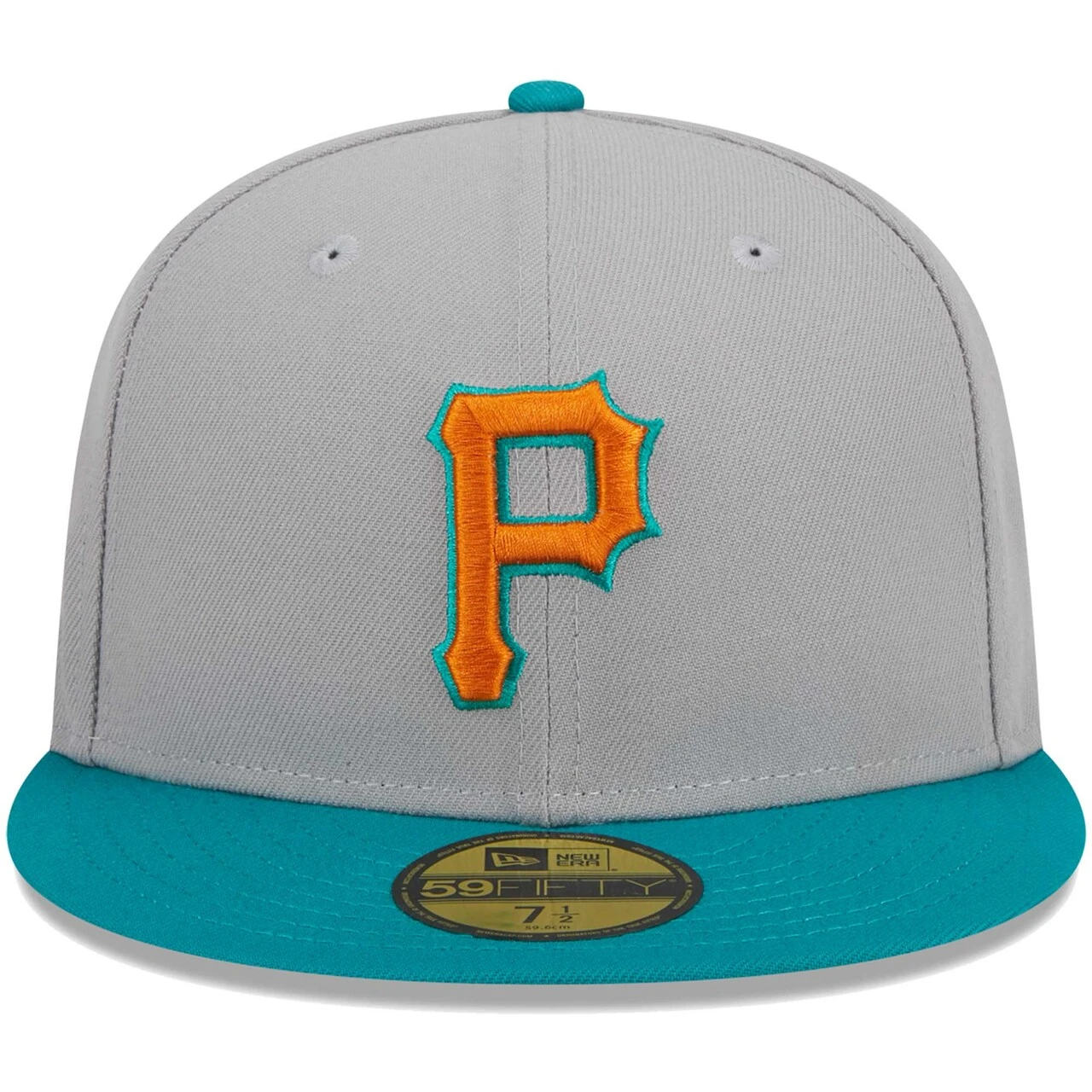 Men's Pittsburgh Pirates New Era Gray/Teal 59FIFTY Fitted Hat 2 Men's Pittsburgh Pirates New Era Gray/Teal 59FIFTY Fitted Hat - Image 2
