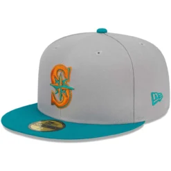 Men's Seattle Mariners New Era Gray/Teal 59FIFTY Fitted Hat -BaseballCap Hub Store teal seattle mariners 59fifty fitted hat ss5 p 200013139pv 3u kbrgwomb0scayw1aedlev klclejvmxsig8eymwoj1