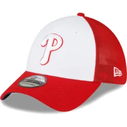 Men's Philadelphia Phillies New Era Red/White 2023 On-Field Batting Practice 39THIRTY Flex Hat