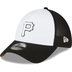 Men's Pittsburgh Pirates New Era Black/White 2023 On-Field Batting Practice 39THIRTY Flex Hat