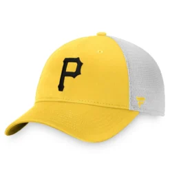 Men's Pittsburgh Pirates Fanatics Branded Gold/White Core Structured Trucker Snapback Hat