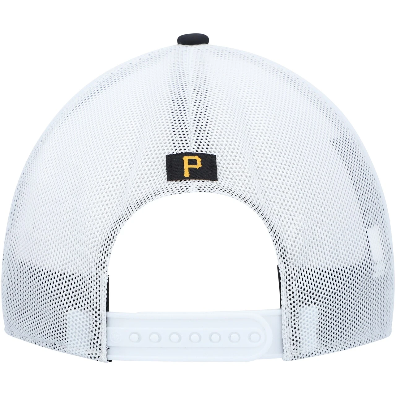 Men's Pittsburgh Pirates '47 Black/White Spring Training Burgess Trucker Snapback Hat 4 Men's Pittsburgh Pirates '47 Black/White Spring Training Burgess Trucker Snapback Hat - Image 4