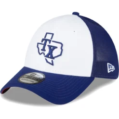 Men's Texas Rangers New Era Royal/White 2023 On-Field Batting Practice 39THIRTY Flex Hat