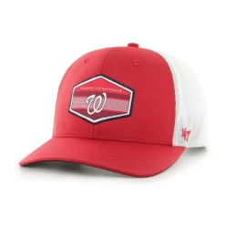 Men's Washington Nationals '47 Red/White Burgess Trucker Snapback Hat