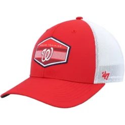 Men's Washington Nationals '47 Red/White Spring Training Burgess Trucker Snapback Hat