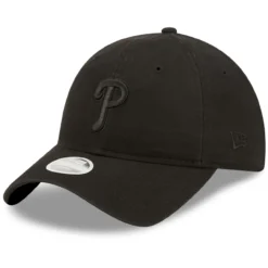Women's Philadelphia Phillies New Era Black On Black Core Classic II 9TWENTY Adjustable Hat