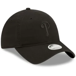 Women's Philadelphia Phillies New Era Black On Black Core Classic II 9TWENTY Adjustable Hat -BaseballCap Hub Store womens new era philadelphia phillies black on black core classic ii 9twenty adjustable hat pi4417000 altimages ff 4417769 fa954b27d8225046f680alt3 full