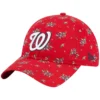 Women's Washington Nationals New Era Red Bloom 9TWENTY Adjustable Hat