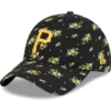 Youth Pittsburgh Pirates New Era Black Bloom 9TWENTY Adjustable Hat