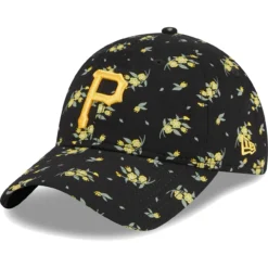 Youth Pittsburgh Pirates New Era Black Bloom 9TWENTY Adjustable Hat