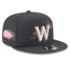 Youth Washington Nationals New Era Graphite 2022 City Connect 9FIFTY Snapback Adjustable Hat