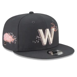 Youth Washington Nationals New Era Graphite 2022 City Connect 9FIFTY Snapback Adjustable Hat