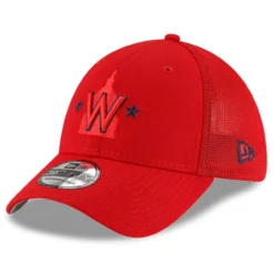 Youth Washington Nationals New Era Red 2023 Batting Practice 39THIRTY Flex Hat
